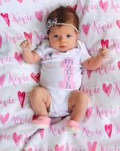 Load image into Gallery viewer, Personalized Blanket - Watercolor Hearts