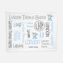 Load image into Gallery viewer, Personalized Blanket - All Over Elephant