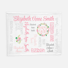 Load image into Gallery viewer, Personalized Blanket - All Over Floral