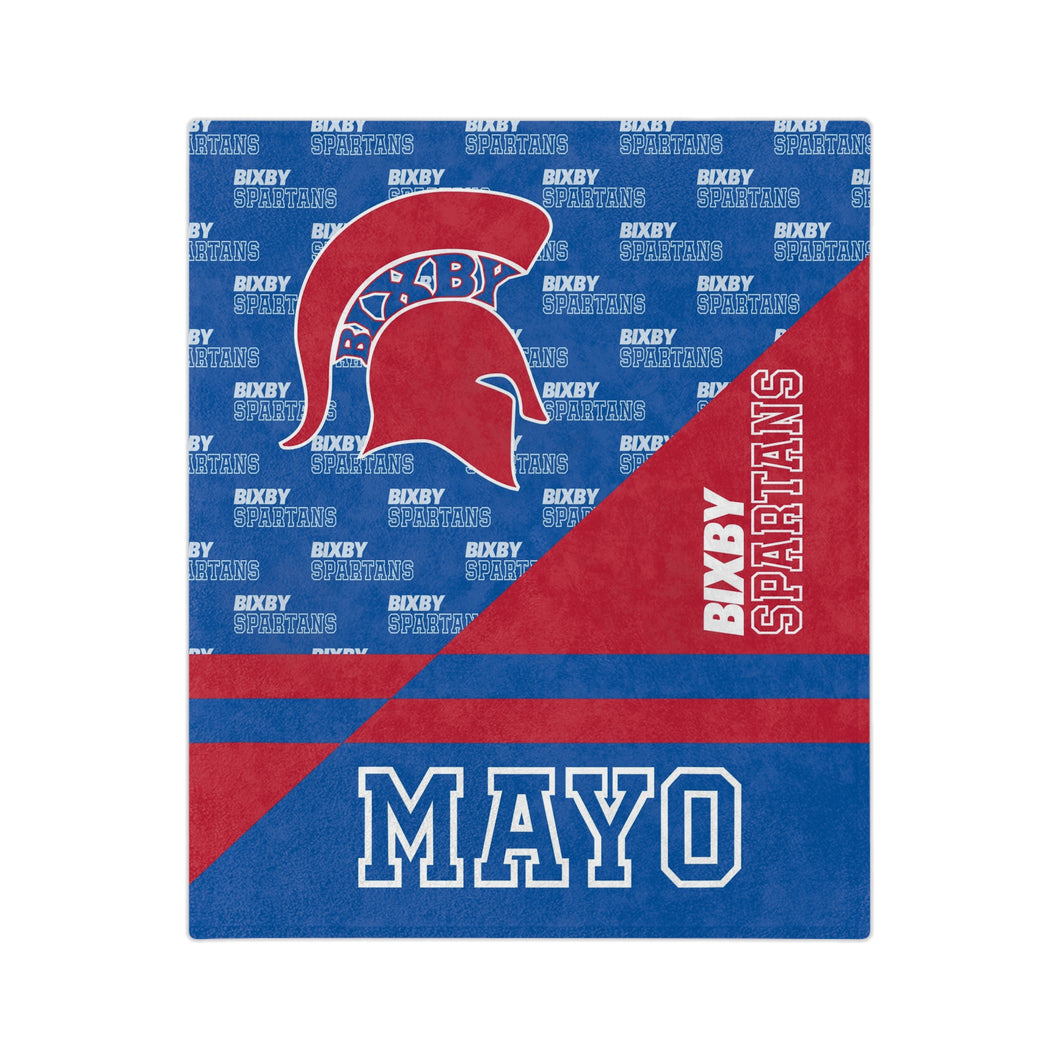 Bixby Spartans Blanket Personalized