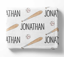 Load image into Gallery viewer, Personalized Kid Blanket - Baseball - The Little Arrows
