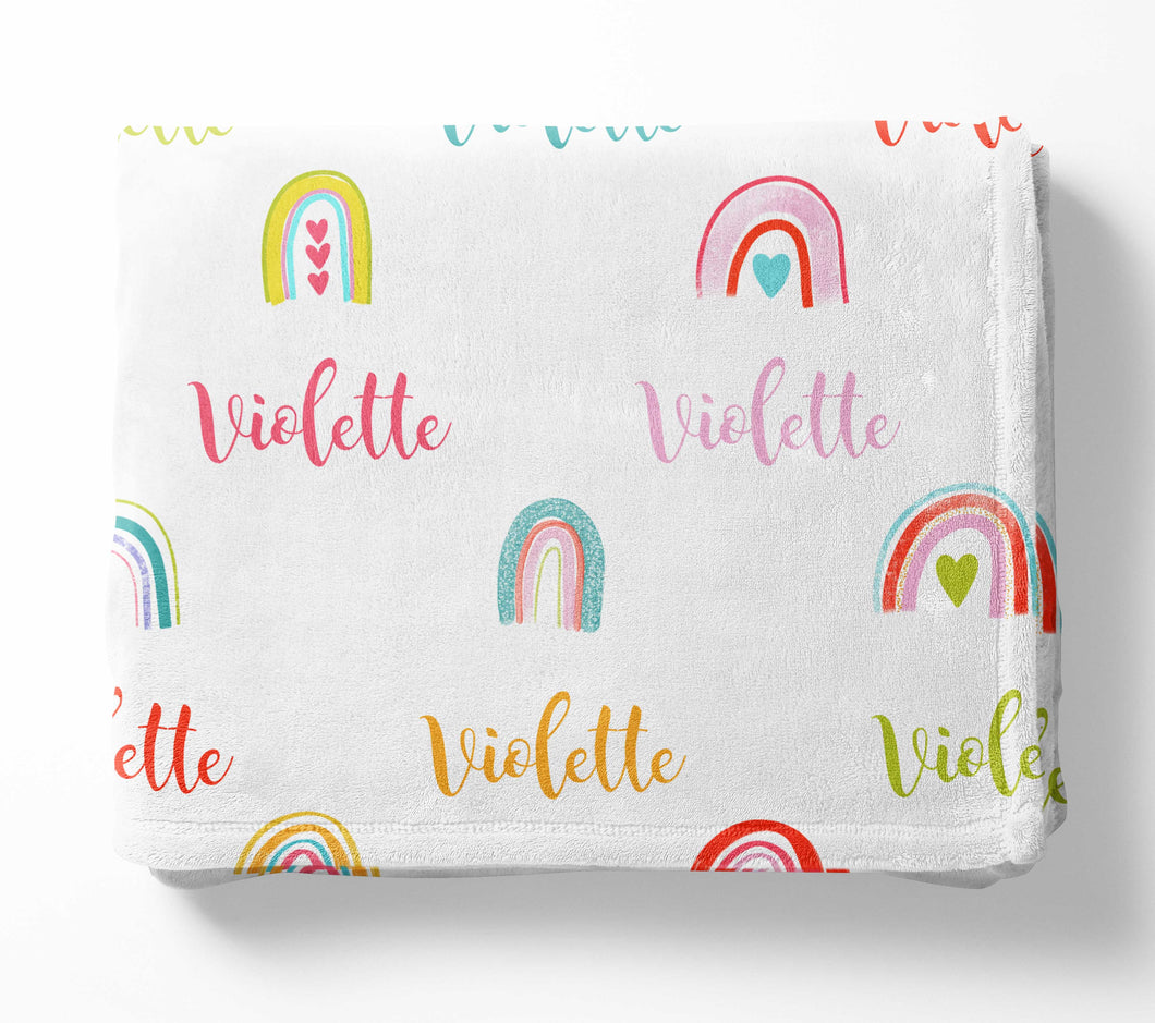 Personalized Blanket - Confetti Rainbow