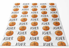 Load image into Gallery viewer, Personalized Kid/Teen Blanket - Basketball
