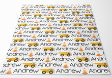 Load image into Gallery viewer, Personalized Blanket - Construction
