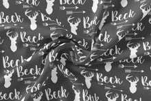 Load image into Gallery viewer, Personalized Jersey Knit Swaddle - Deer and Arrows - The Little Arrows
