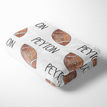Load image into Gallery viewer, Personalized Kid Blanket - Football - The Little Arrows
