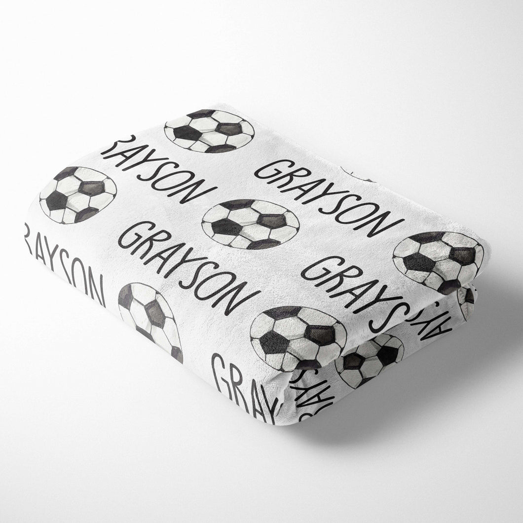 Personalized Kid Blanket - Soccer - The Little Arrows