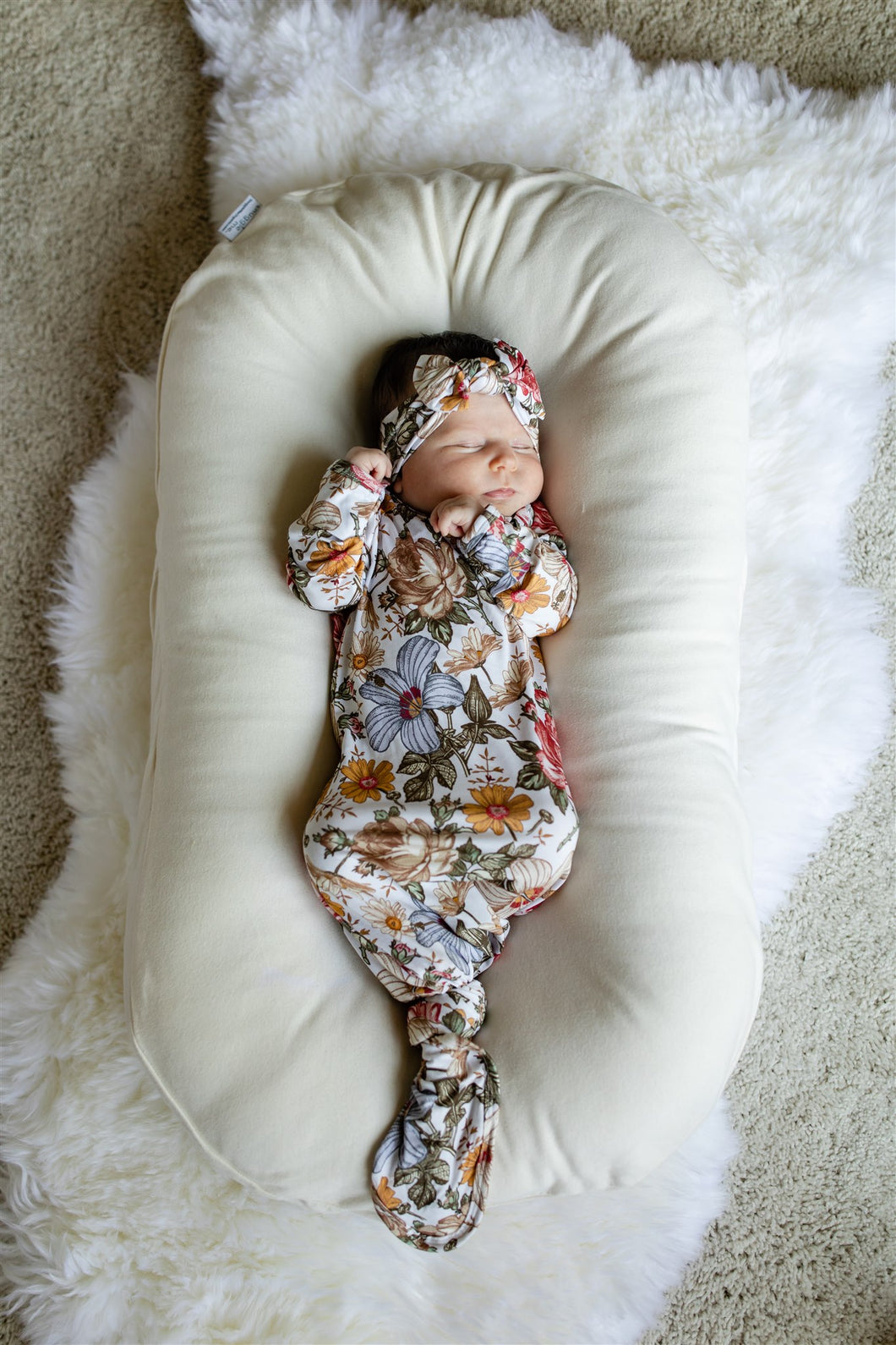 Vintage Floral Knotted Gown