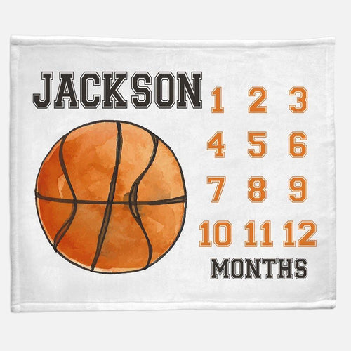 Milestone / Monthly Blanket - Basketball - The Little Arrows