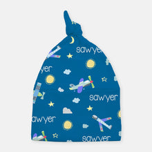 Load image into Gallery viewer, Knotted Beanie - personalized - Airplanes - The Little Arrows
