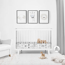 Load image into Gallery viewer, Personalized Crib Sheet - Animal Sketch - The Little Arrows
