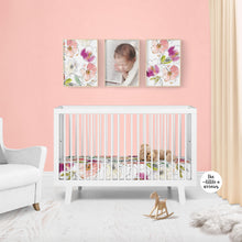 Load image into Gallery viewer, Personalized Crib Sheet - Floral Modern - The Little Arrows
