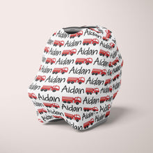 Load image into Gallery viewer, Car Seat Cover / Multi Use Cover - Firetruck - The Little Arrows
