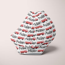 Load image into Gallery viewer, Car Seat Cover / Multi Use Cover - Firetruck - The Little Arrows
