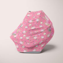 Load image into Gallery viewer, Car Seat Cover / Multi Use Cover - Floral Pink - The Little Arrows
