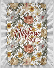 Load image into Gallery viewer, Personalized Crib Sheet - the Harlow collection - The Little Arrows
