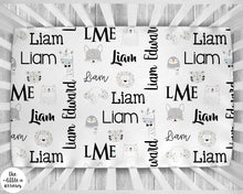 Load image into Gallery viewer, Personalized Crib Sheet - Animal Sketch - The Little Arrows

