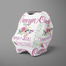 Load image into Gallery viewer, Car Seat Cover / Multi Use Cover - Floral - The Little Arrows
