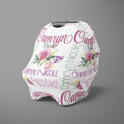 Car Seat Cover / Multi Use Cover - Floral - The Little Arrows