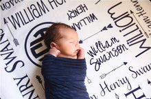 Load image into Gallery viewer, Personalized Plush Blanket - All over Arrow - The Little Arrows
