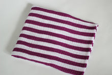 Load image into Gallery viewer, Purple Rose Striped Muslin Blanket
