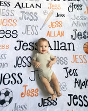 Load image into Gallery viewer, Personalized Blanket - Sports
