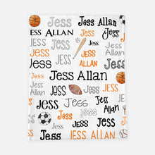 Load image into Gallery viewer, Personalized Blanket - Sports
