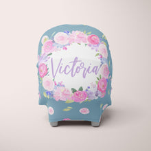 Load image into Gallery viewer, Car Seat Cover / Multi Use Cover - Floral Blue - The Little Arrows
