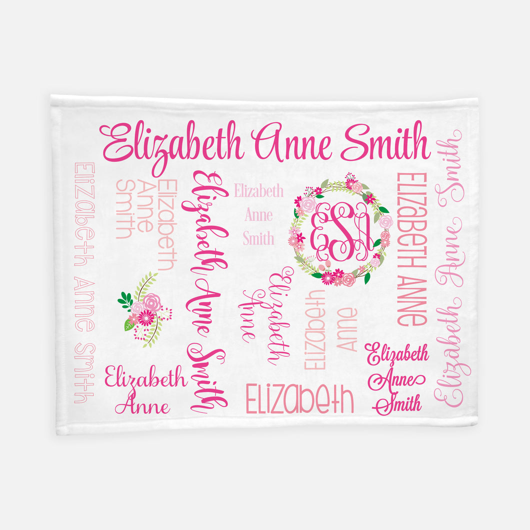 Personalized Blanket - All over Floral
