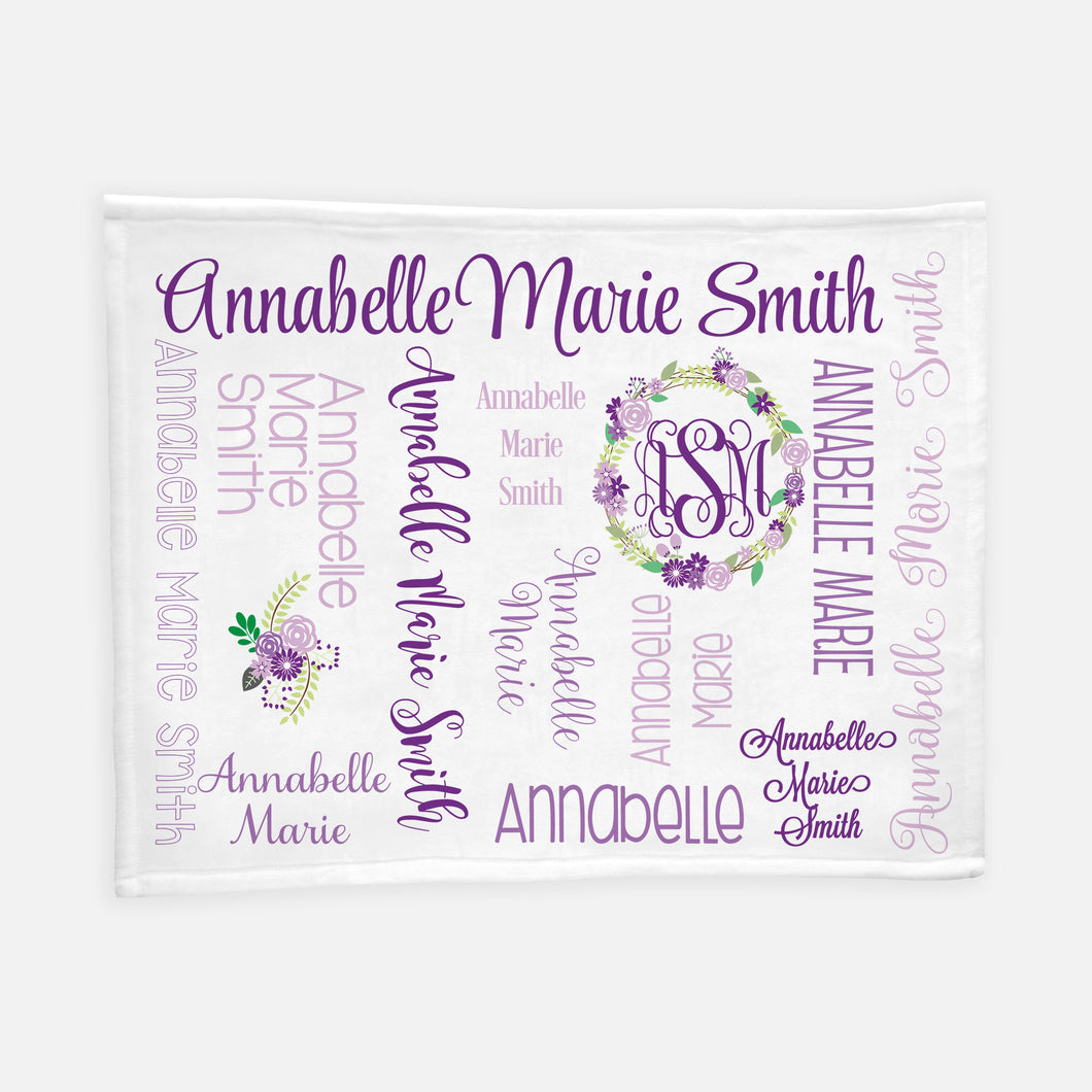 Personalized Blanket - All over Floral