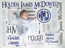 Load image into Gallery viewer, Personalized Plush Blanket - All over Arrow - The Little Arrows
