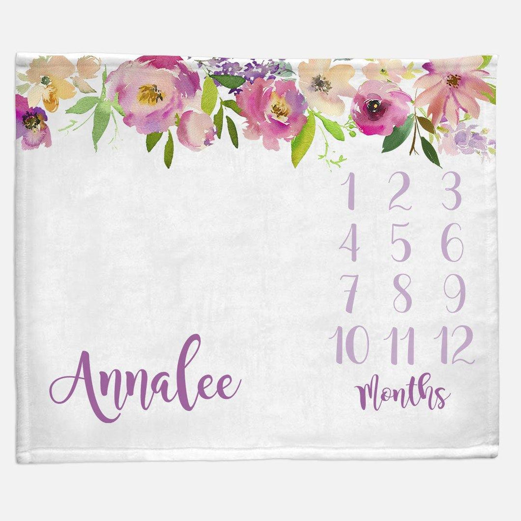 Milestone / Monthly Blanket - Floral Top - The Little Arrows
