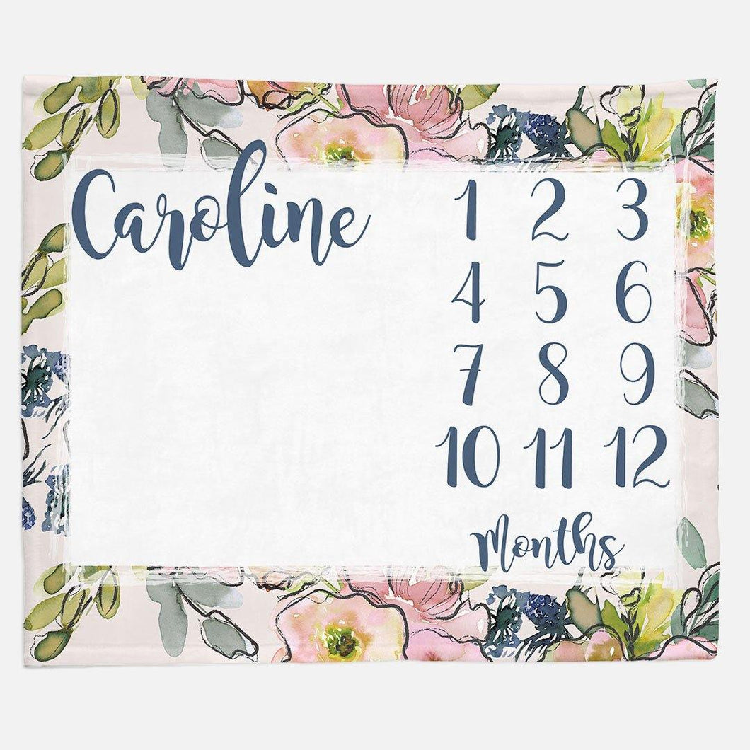 Milestone / Monthly Blanket - Floral - The Little Arrows