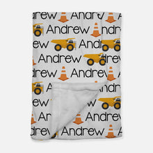 Load image into Gallery viewer, Personalized Blanket - Construction
