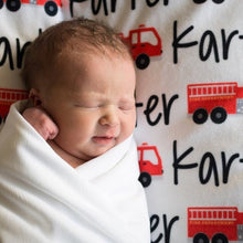 Load image into Gallery viewer, Personalized Blanket - Firetruck
