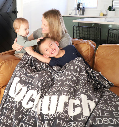 Personalized Family Blanket - Personalized Grandparent Blanket - Family Gift - Name Blanket - Last Name Blanket - Name Gift - Personalized