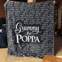 Load image into Gallery viewer, Personalized Grandparent Blanket - Personalized Grandma Blanket - Grandparent Gift - Grandkid Blanket - Gifts for Grandma - Grandma Gift
