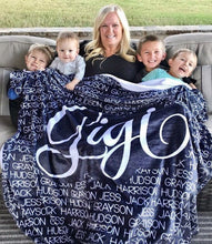 Load image into Gallery viewer, Personalized Grandparent Blanket - Personalized Grandma Blanket - Grandparent Gift - Grandkid Blanket - Gifts for Grandma - Grandma Gift
