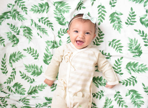 Leaf Muslin Blanket - The Little Arrows
