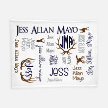 Load image into Gallery viewer, Personalized Blanket - All over Deer and Antlers

