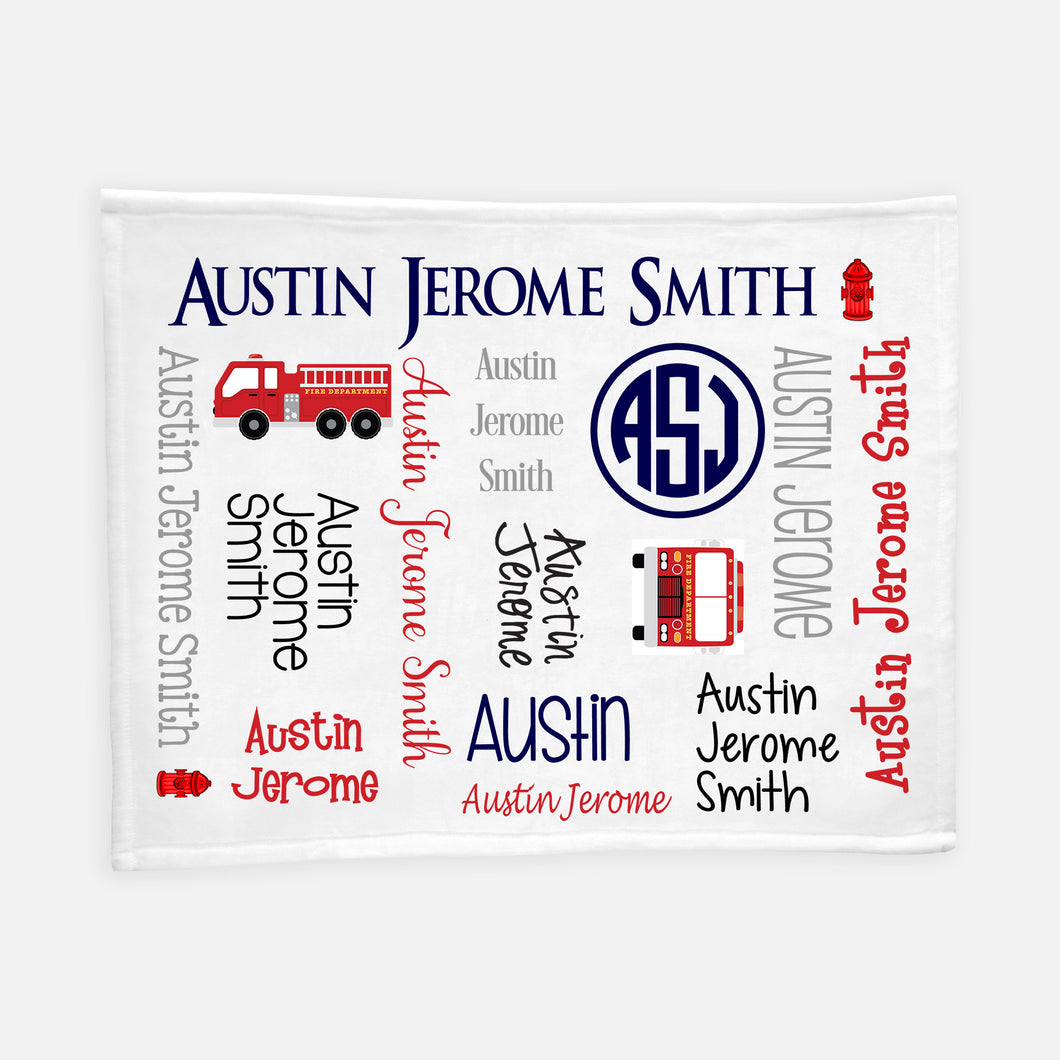 Personalized Blanket - All Over Fire