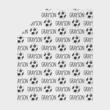 Load image into Gallery viewer, Personalized Kid Blanket - Soccer - The Little Arrows
